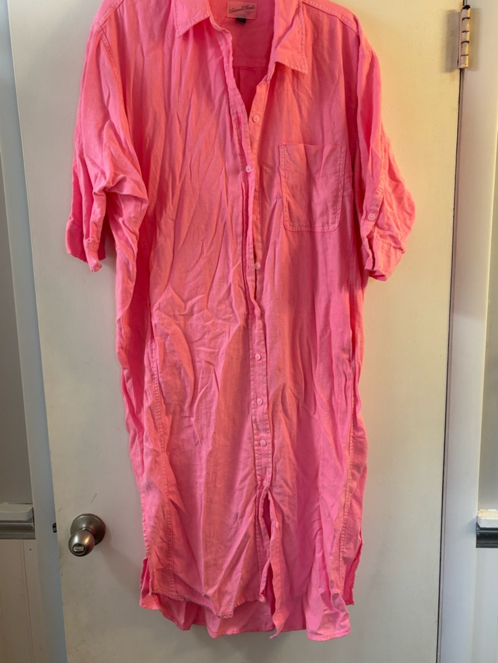 Women’s Pink Button-Up Casual Dress